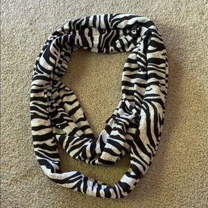 Zebra print infinity scarf